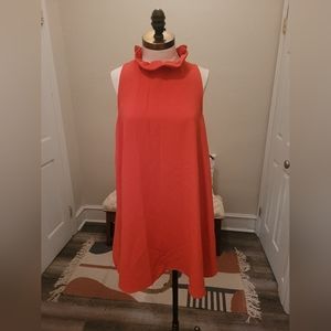 Ruffle neck dress